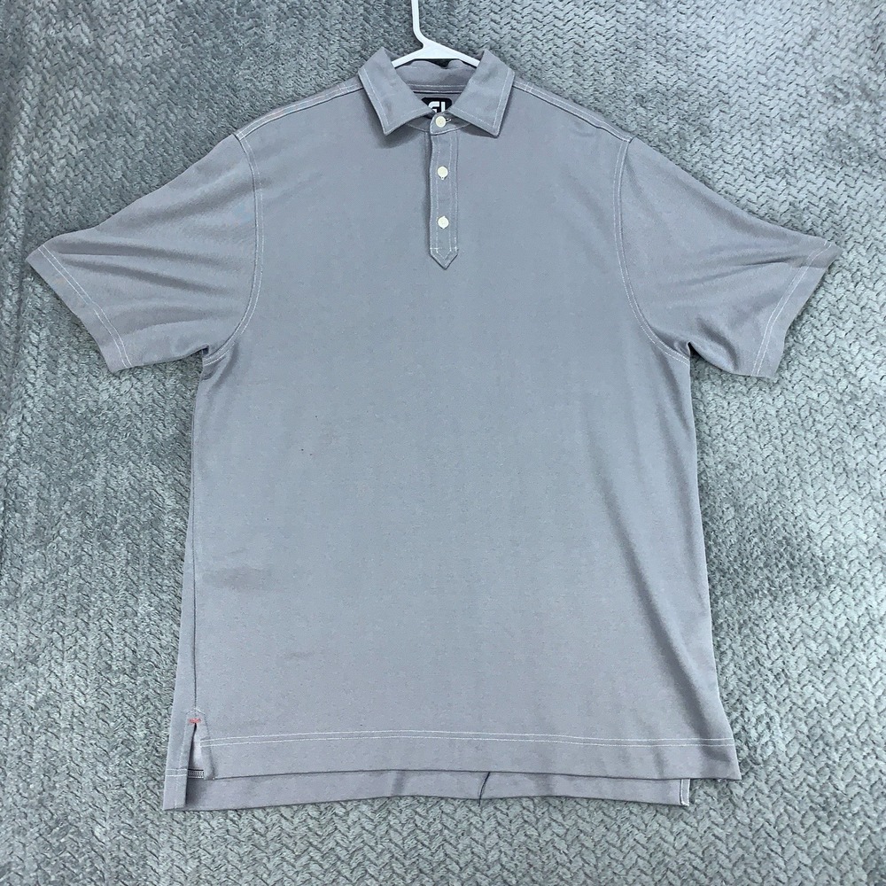 FootJoy‎ Polo Mens Large Gray Golf Polyester Golfing *